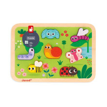 Купить детские развивающие пазлы Janod: JANOD Chunky Garden puzzle