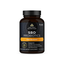 Пребиотики и пробиотики Ancient Nutrition SBO Probiotics Gut Restore  Пробиотик для здоровья кишечника - 25 млрд КОЕ  60 капсул
