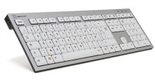 Клавиатуры logickeyboard SKB-AJPU-FR клавиатура USB AZERTY Французский Алюминий, Белый