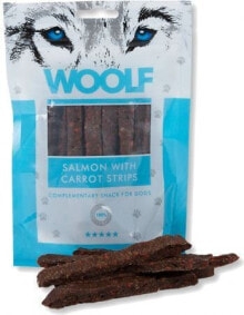 Лакомства для собак Brit WOOLF 100g SALMON WITH CARROT