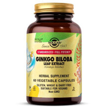 Гинкго Билоба sOLGAR SFP Ginkgo Biloba-Leaf Extract Экстракт листьев Гинкго Билоба 60 растительных капсул