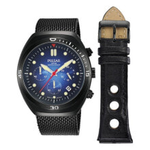 Мужские наручные часы с браслетом Мужские наручные часы с черным браслетом Pulsar PT3951X2 ( 42 mm)