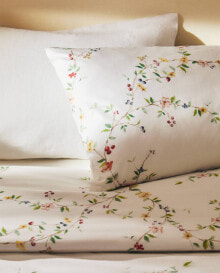 (200 thread count) floral print percale pillowcase