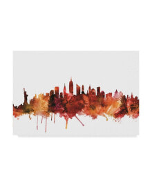 Trademark Global michael Tompsett New York City Skyline Red Canvas Art - 15