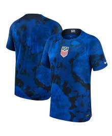 Nike men's Blue USMNT 2022/23 Away Breathe Stadium Replica Blank Jersey