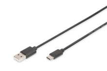 ASSMANN Electronic AK-300154-010-S USB кабель 1 m 2.0 USB A USB C Черный