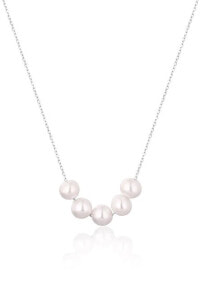 Ювелирные колье fine silver necklace with genuine river pearls JL0782