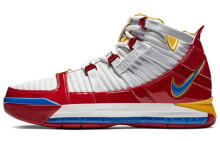 Nike Lebron 3 PE Superman 詹姆斯 三代 中帮 复古篮球鞋 男女同款 白红色 / Кроссовки Nike Lebron 3 PE Superman AO2434-100