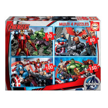 EDUCA BORRAS Multi 4 s 50-80-100-150 Avengers Puzzle