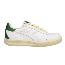 Купить мужская спортивная обувь Diadora: Diadora B.Elite H Cork Italia Lace Up Mens White Sneakers Casual Shoes 179540-2