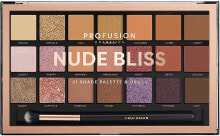 Lidschattenpalette - Profusion Cosmetics Nude Bliss 21 Shade Palette & Brush