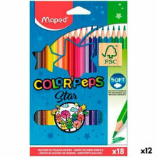 Купить детские товары для рисования MAPED: Цветные карандаши MAPED Color' Peps Star Разноцветный 18 Предметов (12 штук)