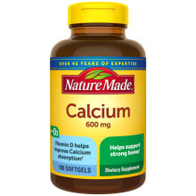 Кальций nature Made Calcium Природный кальций  600 мг  100 капсул