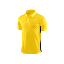 Мужские спортивные поло Мужская футболка-поло спортивная желтая с логотипом Nike Dry Academy 18