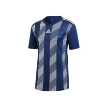 Мужские спортивные футболки Мужская футболка спортивная синяя белая в полоску для футбола Adidas Striped 19