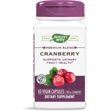 Растительные экстракты и настойки Nature's Way Cranberry Растительный клюквенный порошок  для поддержки здоровья мочевыводящих путей 400 мг 60 растительных капсул