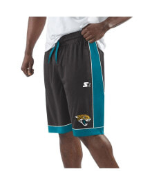 Купить мужские шорты Starter: Шорты мужские Starter Black, Teal модель Jacksonville Jaguars Fashion Shorts