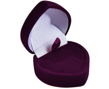 Purple gift box for earrings or ring Heart F-75/A10