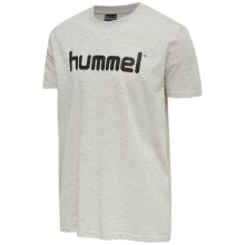 Мужские спортивные футболки мужская спортивная футболка зеленая с надписью HUMMEL Go Cotton Logo Short Sleeve T-Shirt