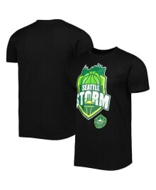 Купить черные мужские футболки и майки Stadium Essentials: Men's Black Seattle Storm Crest T-shirt