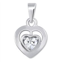 Кулоны и подвески romantic pendant made of white gold Heart 246 001 00471 07