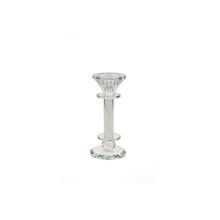 Candleholder Romimex Silver Glass 8 x 17 x 8 cm