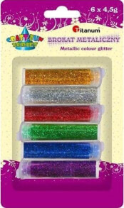 Titanum Metallic glitter in vials of 6 colors
