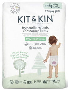 Детские подгузники экологические трусики-подгузники Kit & Kin размер 4, 22 шт, 9-15 кг