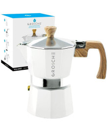 GROSCHE milano Stovetop Espresso Maker Moka Pot 3 Espresso Cup Size 5 oz