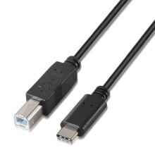 AISENS USB B 2.0 Male To USB C Male 1 m USB Cable