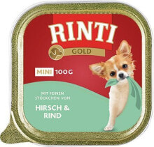 Влажные корма для собак rinti Rinti Gold Mini Jeleń i wołowina - 100g