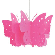 Подвесной светильник Naeve с бабочками розовый цвет