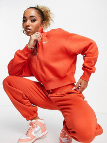 Женские свитшоты nike mini swoosh quarter zip sweatshirt in mantra orange