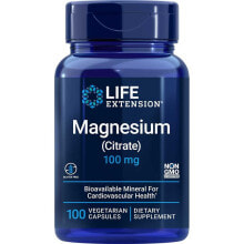 Life Extension Magnesium (Citrate)  Цитрат магния 100 мг, 100 растительных капсул