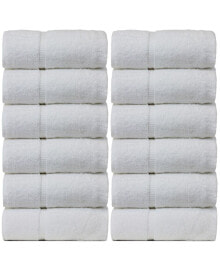 BC Bare Cotton luxury Hotel Spa Towel Turkish Cotton Wash Cloths, Set of 12