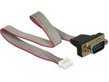 DeLOCK 89632 кабельный разъем/переходник RS-232 DB9 9 pin serial RS-232 Черный, Серый, Красный