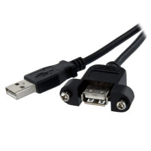 Компьютерные разъемы и переходники starTech.com USBPNLAFAM3 USB кабель 0,9 m 2.0 USB A Черный