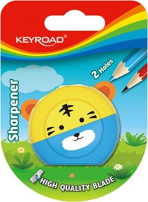 Точилка для карандашей Keyroad Temperówka KEYROAD Speedy Snail, plastikowa, podwójna, blister, mix kolorów