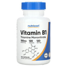 Nutricost, Витамин B1 мононитрат тиамина, 500 мг, 120 капсул