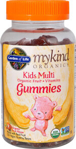 Витаминно-минеральные комплексы garden of Life Mykind Organics Kids Multi Gummies витаминные жевательные конфеты для детей 120 шт Веганские жевательные мишки