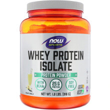Сывороточный протеин NOW Sports Whey Protein Isolate Изолят сывороточного протеина с BCAA 816 г