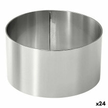 Формы для сервировки Нержавеющая сталь Серебристый 10 cm 0,8 mm (24 штук) (10 x 4,5 cm)