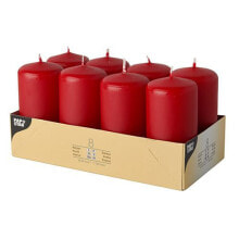 Decorative candles  pAPSTAR 17987 - Cylinder - Red - 16 h - 8 pc(s)