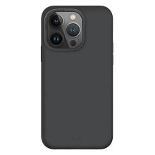 UNIQ Lino Hue iPhone 14 Pro Max 6.7 Magclick Charging Charcoal phone case