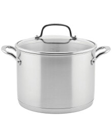 3-Ply Base Stainless Steel 8 Quart Induction Stockpot with Lid