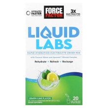 Liquid Labs, Rapid Hydration Electrolyte Drink Mix, Lemon-Lime, 20 Stick Packs, 0.25 oz (7 g) Each