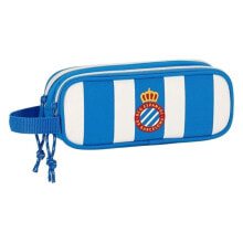 Школьные пеналы пенал RCD Espanyol 2 отделения, бело-синий цвет