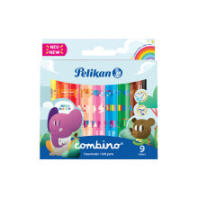 Фломастеры для рисования для детей pelikan Combino Super 411 фломастер Разноцветный 9 шт 814553