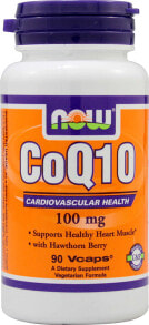 Коэнзим Q10 NOW CoQ10 Коэнзим Q10 100 мг с ягодами боярышника 90 капсул