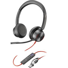 Headphones with Microphone Poly Blackwire 8225 Black